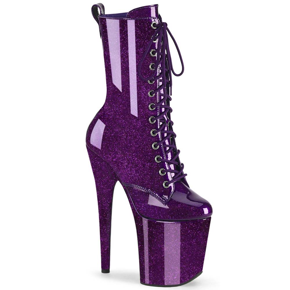Pleaser - FLAMINGO-1040GP Bottes de plate-forme, Pole dance chaussures - Violet